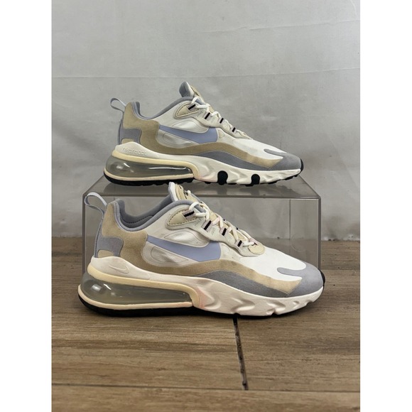 Nike Shoes - Nike Air Max 270 React Women's Shoes CT1287 100 White Light Blue Cream Size 7
